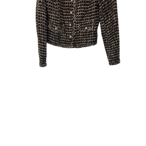 Heartloom Brown Tweed Twee Single Breasted Button Front Saffron Blazer Size XS - Picture 5 of 12